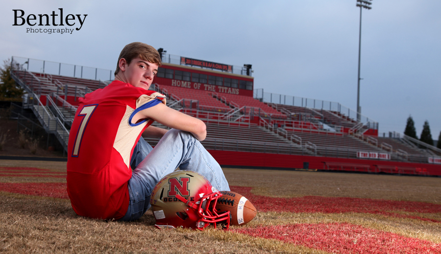 North Oconee football, senior, portrait, Bentley Photography Green